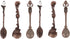 6Pcs Retro Crystal Alloy Coffee Spoon Tea Spoon, Tea Spoons for Tea Party Decorative Dessert Spoon Ice Cream Spoons for Cafe Tableware...