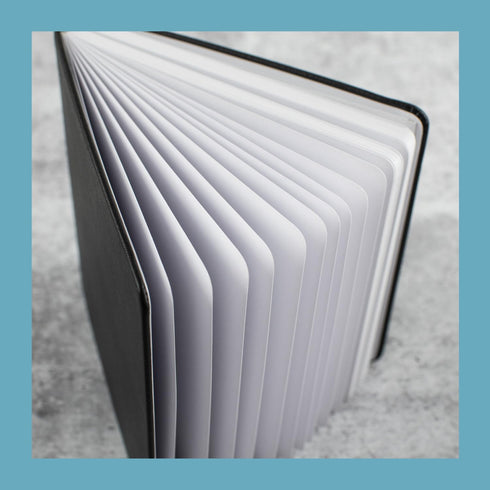 Ricco Bello 5.5 x 5.5 inch Small Square Sketchbook for Drawing - 180 GSM Thick Paper, Faux Leather Hardcover, for Use with Pen, Pencil, Water Base...