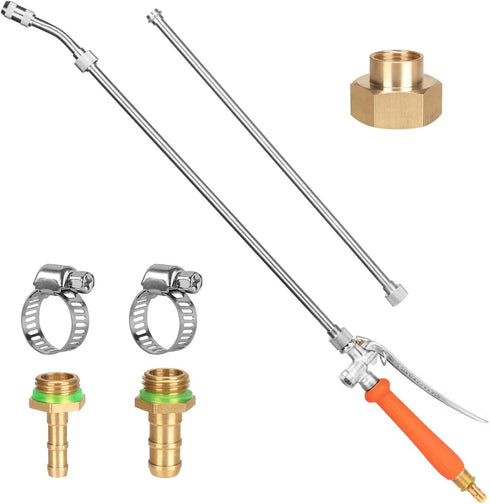 All Metal 44 Inches Replacement Sprayer Wand, Garden Hose Watering Wand with 3/4'' Brass Connector, 1/4" & 3/8" Brass Barb for Most Sprayer Hoses,...