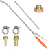 All Metal 44 Inches Replacement Sprayer Wand, Garden Hose Watering Wand with 3/4'' Brass Connector, 1/4" & 3/8" Brass Barb for Most Sprayer Hoses,...