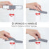 3 Sponge and 1 Handle Portable Mini Mop for Small Spaces, Desktop Self-Squeeze Mini Mop with Strong Absorbent Cleaner Sponge, Wet and Dry Use for ...