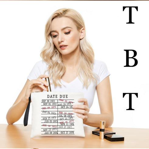 Funny Librarian Gifts Makeup Bag Bookish Gifts Cosmetic Travel Bag Book Lovers Gifts Zipper Pouch Book Club Gifts Skincare Bag Nerd Bookworm Readi...