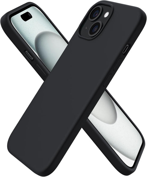 ORNARTO Compatible with iPhone 15 Case 6.1, Slim Liquid Silicone 3 Layers Full Covered Soft Gel Rubber Phone Case, Anti-Scratch Shockproof Protect...