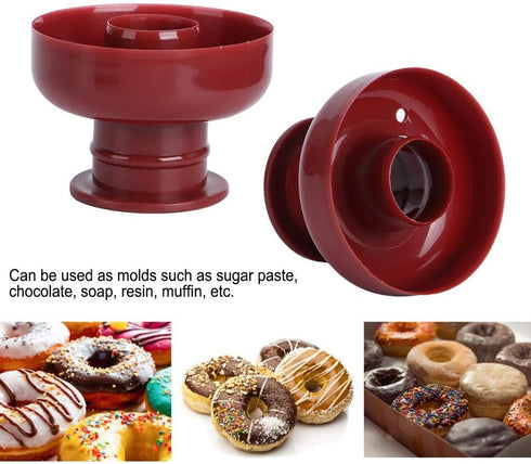 Haofy Donut Cutters, 5 Pieces Round Baking Pan Baking Doughnut Moulds DIY Cookie Cutters Kitchen Bakeware for Making Doughnuts Cakes Bread Biscuit...