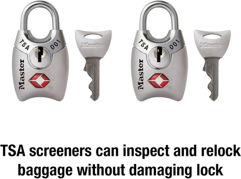 Master Lock 4689T TSA Approved Keyed Lock, 2 Pack, Colors May Vary...