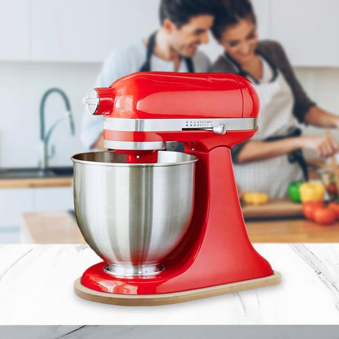 Bamboo Mixer Slider Mat, Kitchenaids Mat Slider Compatible with Kitchen Aids KitchenAids 4.5-5 Quart Mixer, Bamboo Kitchen Appliance Sliding Mat, ...