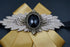 Fashion rhinestone bow ties Men Self Tie Jabot Collar Brooch Pins Bow Tie Rhinestone Brooch Collar Flower collar neck tie for dress up...