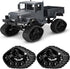 RC Military Truck Wheels 4pcs, Rubber Crawler Tire Wheel Tyre for WPL 1/16 RC Vehicle...