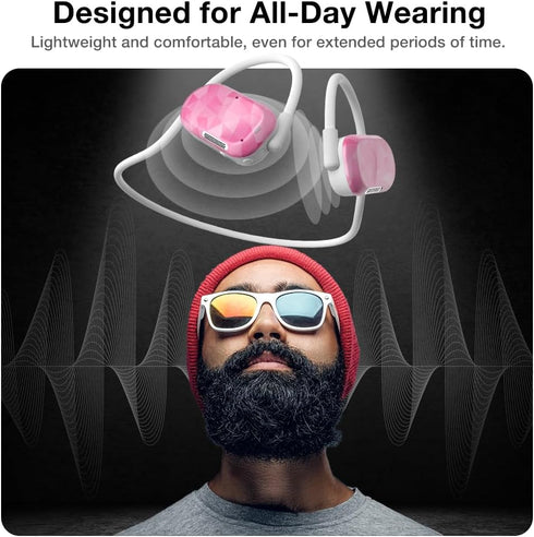 Purity Air Open Ear Headphones - True Air Conduction Wireless Bluetooth Open Ear Earbuds with Dual Mic for iPhone/Android - Secured Long Wearing C...
