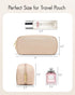 Vlando Small Makeup Pouch,Travel Makeup Bag PU Leather Wide-open Makeup Pouch for Purse Makeup Brush Holder-Milk Tea...