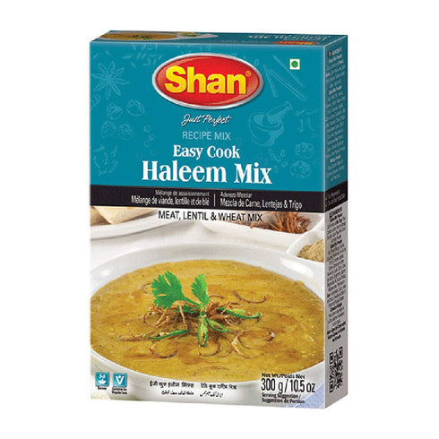 Shan Easy Cook Haleem Recipe Mix 10.5 oz (300g) - Spice Powder for Traditional Meat, Lentil and Wheat Curry - Suitable for Vegetarians - Airtight ...
