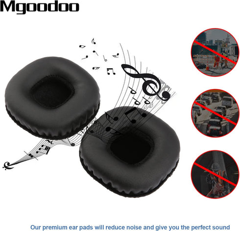 Mgoodoo 1 Pair Replacement Ear Pads for Marshall Mid Bluetooth On-Ear Headphones, Soft Leather Ear Cushions Memory Foam Headset Earpads, Ear Cups ...