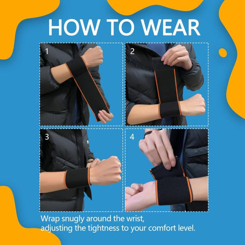 Carpal Tunnel Wrist Brace,Adjustable Wrist Support Compression Strap for Wrist Pain Relief,Elastic Hand Brace Wraps for Fitness,Weightlifting,Tend...