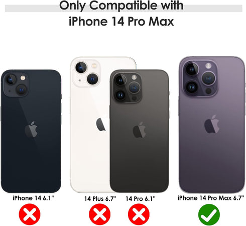 LOHASIC for iPhone 14 Pro Max Case, 6.7" 2022 Slim Leather Anti-Scratch Logo Visible Designed Protective Shockproof Phone Cases Compatible with iP...