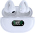 Wireless Ear Clip Bone Conduction Earbuds Open Ear Headphones Bluetooth, Clip On Sport Wireless Earbuds Waterproof Outer Headphones Cycling Runnin...