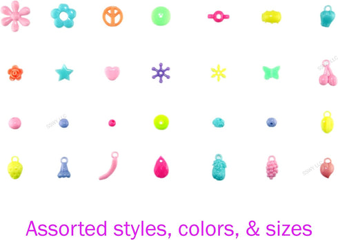Jewelry Making kit Beads for Bracelets Making kit for Girls. 500+ Pieces Variety Shapes and Colors Perfect Toys for Girls Kids Age 4-6-8-10-12...