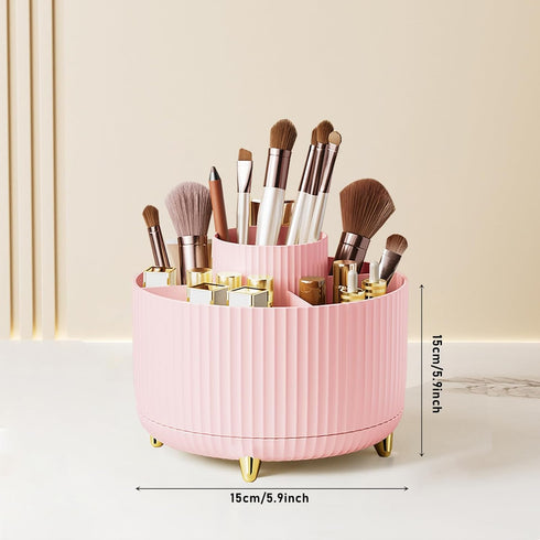 Makeup Brush Holder Organizer,360° Rotating Makeup Brush Organizer,5 Slot Make up Brushes Cup,Makeup Organizers for Cosmetics, Art Supply, Bathroo...