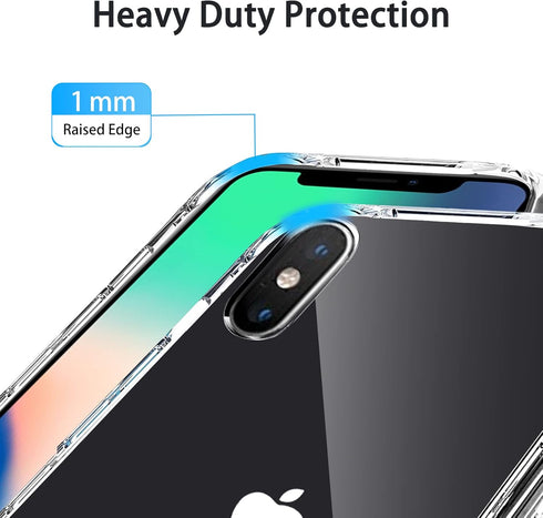 JJGoo Compatiable with iPhone X Case/iPhone Xs Case Clear, Transparent Shockproof Phone Case for iPhone X/XS, Slim Anti-Scratch Hard PC Back Prote...