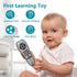 Kids Realistic TV Remote Control with Soft Light and Sound, Early Educational Learning Remote Toy with 3 Different Language, Musical Remote Toy fo...