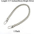 HAHIYO Purse Chain Strap 15.7 inches Bright Silver for Shoulder Cross Body Sling Purse Handbag Clutch Replacement Comfortable Flat 0.4' Wide Enoug...