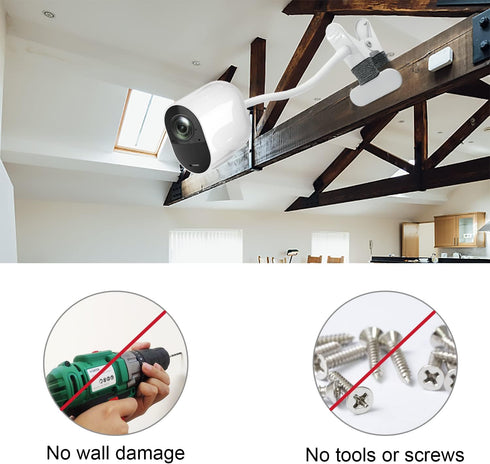 2Pack Flexible Clamp Mount Compatible with Arlo Cam, Arlo Pro/Pro 2/Pro 3/Ultra/Ultra 2, & Others Flexible Gooseneck Mounting Bracket No Tools or ...