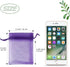 HRX Package 100pcs Little Organza Bags 3 x 4 inch, Purple Mesh Bags Drawstring Pouches for Jewelry Bracelets Candy Party Favor Small Gift...