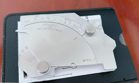 RIVERWELD Bridge Cam Gage Test Ulnar Welding Inspection Gauge Checks Depth of Undercut and Pitting Fillet Weld Throat Size and Length Angle of Pre...