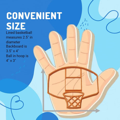 BASKETBALL COOKIE CUTTERS American Hoops Sport Basketball Game Hoop Backboard And Basketball in Hoop Cookie Cutters Made In The USA For Birthday G...