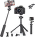 Koolehaoda Extendable Selfie Stick Tripod for GoPro, Camera Tripod Stand Holder with Cold Shoe, Mini Tripod Hand Grip Compatible with Gopro Hero 1...