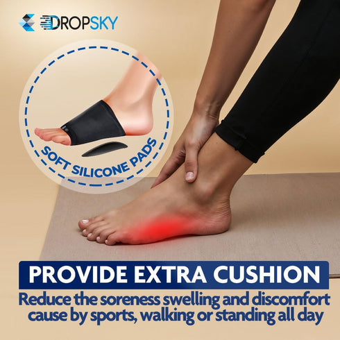 Arch Support, Flat Feet Arch Support Women and Men- Plantar Fasciitis Support Brace, Compression Arch Supports- Foot Arch Support for Flat Feet an...