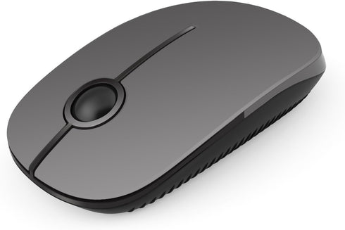 VssoPlor Wireless Mouse, 2.4G Slim Portable Computer Mice with Nano Receiver for Notebook, PC, Laptop, Computer (Black and Gray)...
