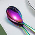 Rainbow Teaspoons, 6 Piece Spoons Silverware, Stainless Steel Small Spoons, Tea Spoons for Home, Kitchen or Restaurant, Dishwasher Safe (6.6 Inche...