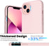 ORNARTO Shockproof Liquid Silicone Designed for iPhone 13 Case Gel Rubber Anti-Shock Cover Case Drop Protection 6.1inch-Chalk Pink...