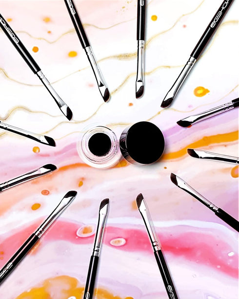 EIGSHOW Eyeliner Brush Gel Eye Liner Makeup Brushes for Precise Eyeliner Eyebrow Eyelid Ultra Thin with Curved Bristle Makeup Brush...
