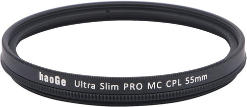 Haoge 55mm MC CPL Multicoated Circular Polarizer Polarizing Lens Filter for Sony A37 A55 A57 A65 A77 A100 with DT 18-55mm f/3.5-5.6 SAM Lens...