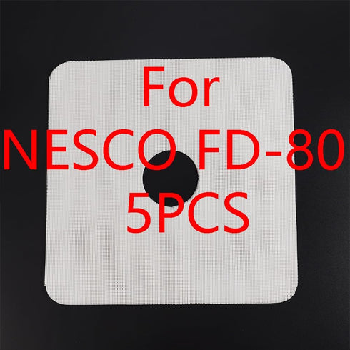 5-pcs Silicone Dehyarator Sheets Fruit Dryer Mesh for NESCO FD-80A FD-80 Square Shaped Food Dehydrator...