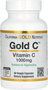 California Gold Nutrition Gold C, USP Grade Vitamin C, 1,000 mg, 60 Veggie Capsules...