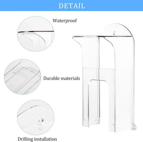 Transparent Doorbell Rain Cover Compatible with Blink/Google/Arlo/Eufy/Wyze/Reolink Video Doorbell, Plastic Doorbell Rain Sun Cover Shield Weather...
