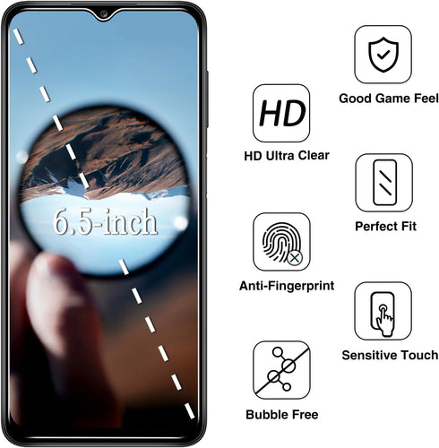 HPTech (2 Pack) Privacy Screen Protector Designed for Samsung Galaxy A12 / A13 / A32 / A03s / A02s / A42 Anti-Spy Tempered Glass, Anti Scratch, Bu...