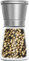 Pepper Grinder, Spice Mill with Ceramic Blades, Salt Grinder Refillable, Stainless Steel Dust Cover, Pepper Mill for Kitchen or Outdoor Picnic (18...