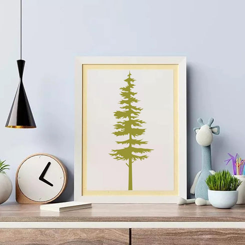 3 Pieces Christmas Pine Trees Stencils Reusable Pine Drawing Stencils Winter Holiday Fir Tree Templates Christmas Woodland Painting Stencils for D...