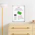 White Board Set - 12 x 9" Dry Erase Board with 2 Dry Wipe Off Markers and 6 Magnetic Labels - Double-sided Wall Hanging Whiteboard for Home and Of...