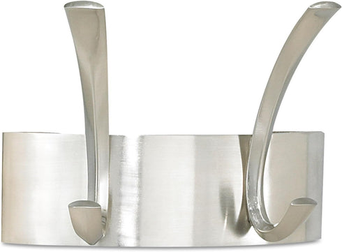 Safco Products Metal Coat Rack, 2 Hook, Silver, 4203SL, 2 pk...