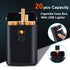 Cigarette Case with Lighter Cigarettes Box King Size Portable Pack 20pcs Regular Size Cigarettes USB Lighters 2 in 1 Rechargeable Flameless Windpr...