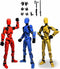 3PCS Titan 13 Action Figure, Titan 13 Action Figure, 3D Printed Multi-Jointed Movable Action Figure Lucky Action Figures for Game Lovers (Red yell...