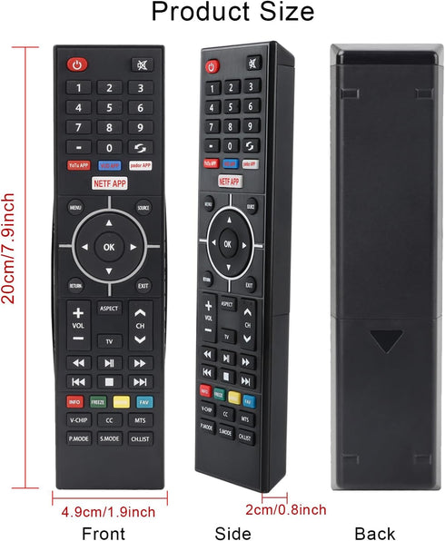 Remote Control Fit for Most Element Smart TV ELSW3917BF E4SFT5017 E4STA5017 ELSJ5017 WE50UB4417...