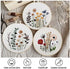 Embroidery Kit for Beginners 3 Pack, DIY Craft Embroidery Kit with Embroidery Thread Imitation Bamboo Embroidery Hoop Embroidery Needles, Floral P...