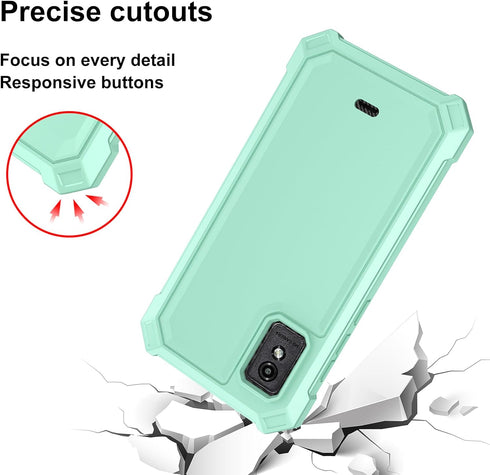 Ailiber Case for Blu Studio Mini 2023, with Screen Protector, Dual Layer Protection, Shockproof Corners TPU Bumper, Rugged Silicone Cell Phone Cas...