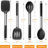E-far Cooking Utensils Set of 4, Silicone Kitchen Utensils for Non-stick Cookware, Heat Resistant & Non-toxic Slotted Spatula Solid Spoon Turner f...