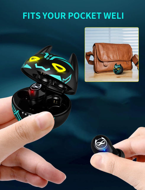 Boys Girls Bluetooth Earbuds Wireless Kids Cartoon Headphones Stereo 35 Hours Playtime IPX5 Waterproof Learning Sports Fitness Travel Waterproof E...